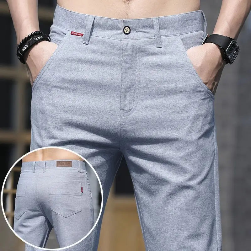 LINEN STRAIGHT PANTS