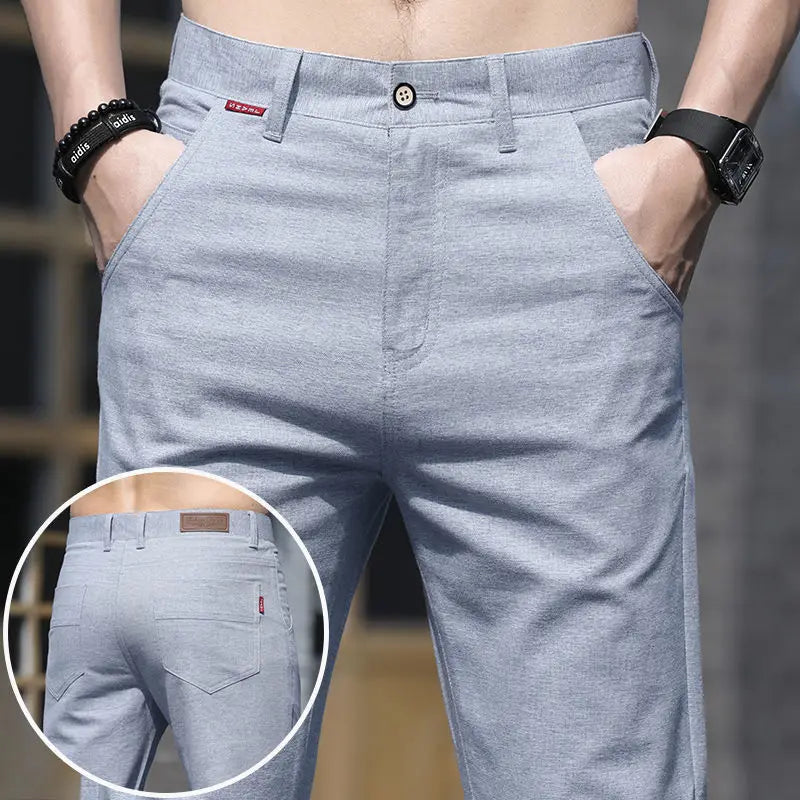 LINEN STRAIGHT PANTS